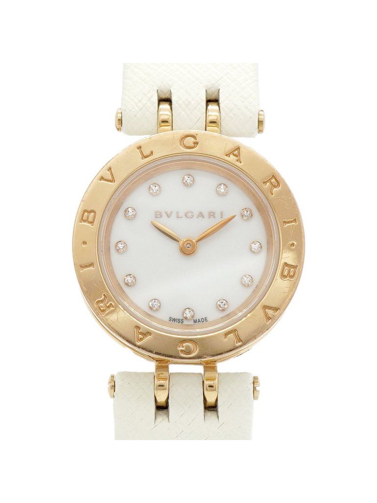 Bvlgari 18k Pink Gold Diamond White Dial Watch